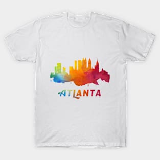 Atlanta Skyline Watercolor Style T-Shirt